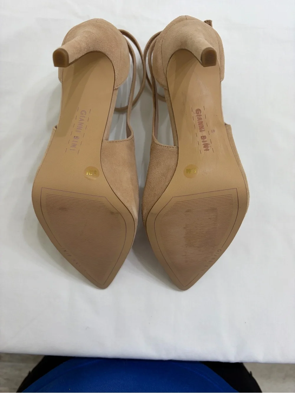 Gianni Bini Nude Suede Slingback Pump Heels